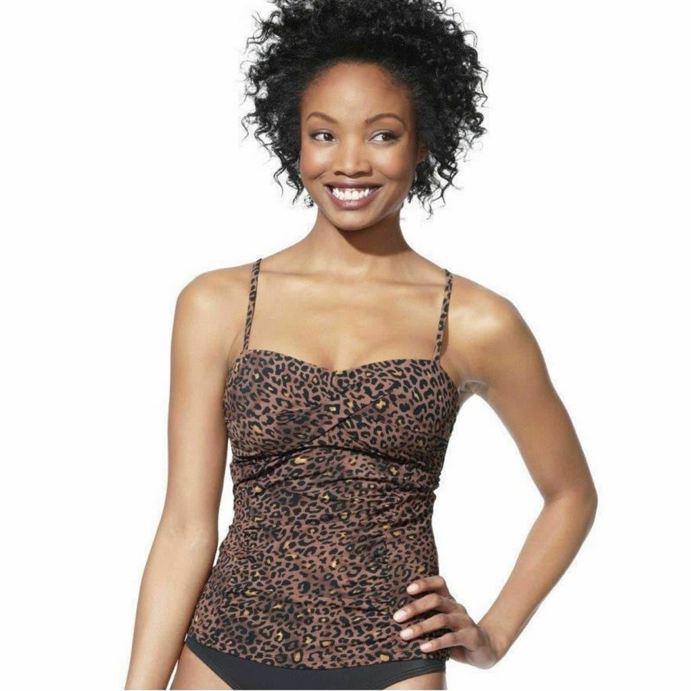 Spanx Swim tankini top leopard print